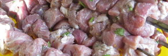 шашлык с соком киви