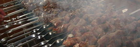 шашлык с соком киви