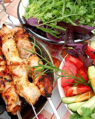 Шашлык в маринаде с тархуном и растительным маслом