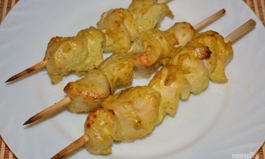 Рецепт сочного шашлыка из курицы