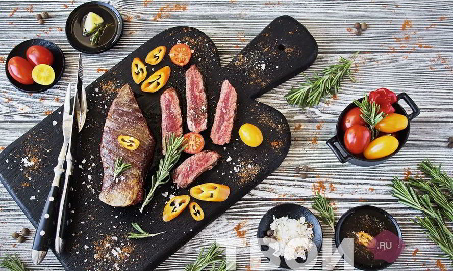 Рецепт стейка из говядины на сковороде