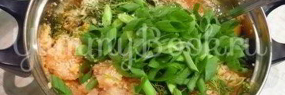 чесночные тефтели с морковью в остром соусе