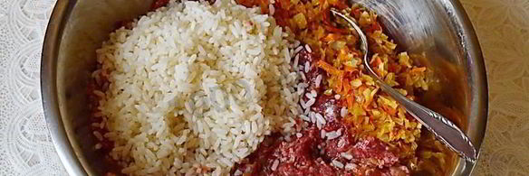 тефтели с капустой и рисом