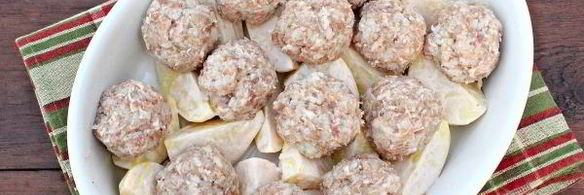 тефтели с картошкой в духовке