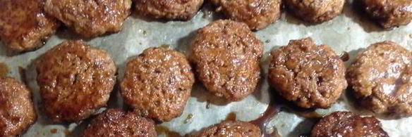 тефтели с яблоком в медовой глазури с рисом