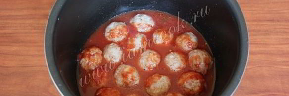 тефтели в мультиварке, в томатном соусе с розмарином