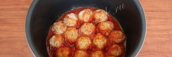 тефтели в мультиварке, в томатном соусе с розмарином