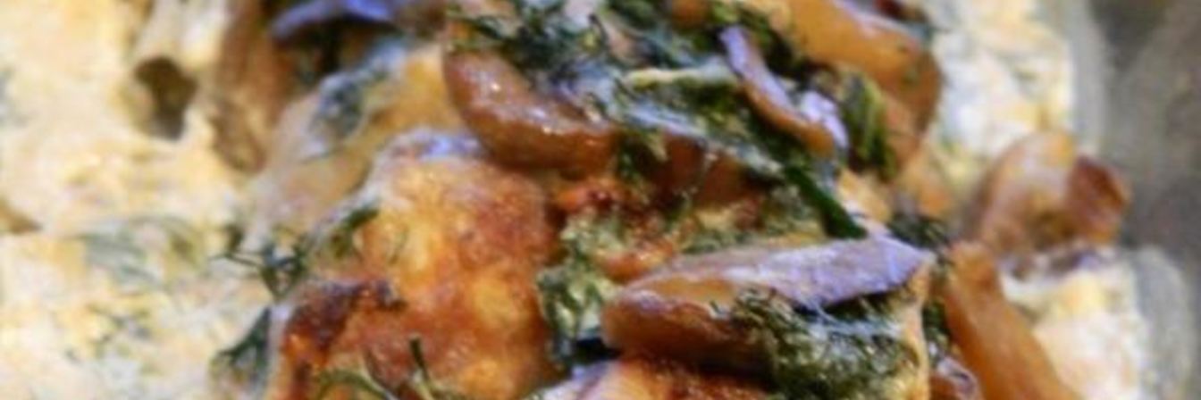 Тефтели в сливочно-грибном соусе