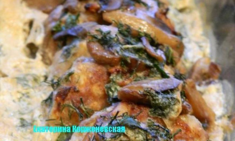 Рецепт тефтелей в сливочно-грибном соусе