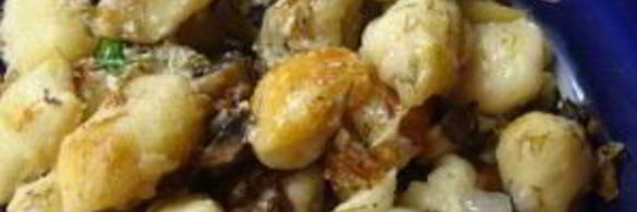 ленивые картофельные вареники с грибами