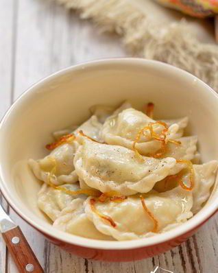 Постные вареники с картофелем