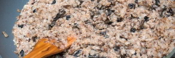 вареники с гречкой и грибами