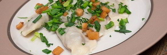 вареники с гречкой и грибами