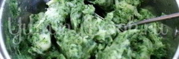 вареники с картофелем и шпинатом