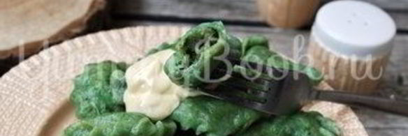 вареники с картофелем и шпинатом