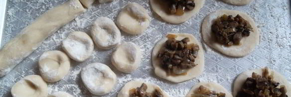 вареники с шампиньонами
