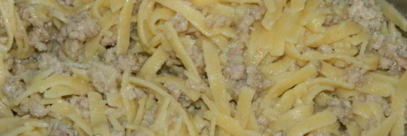 яичная лапша с мясом и овощами