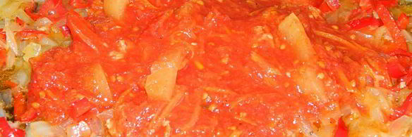 яичная лапша с мясом и овощами