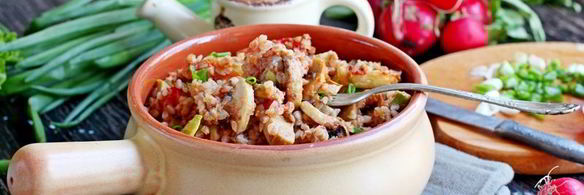 гречка с овощами