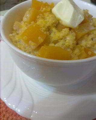 Кукурузная каша с тыквой