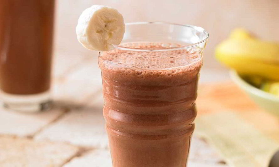 Рецепт бананового коктейля с какао