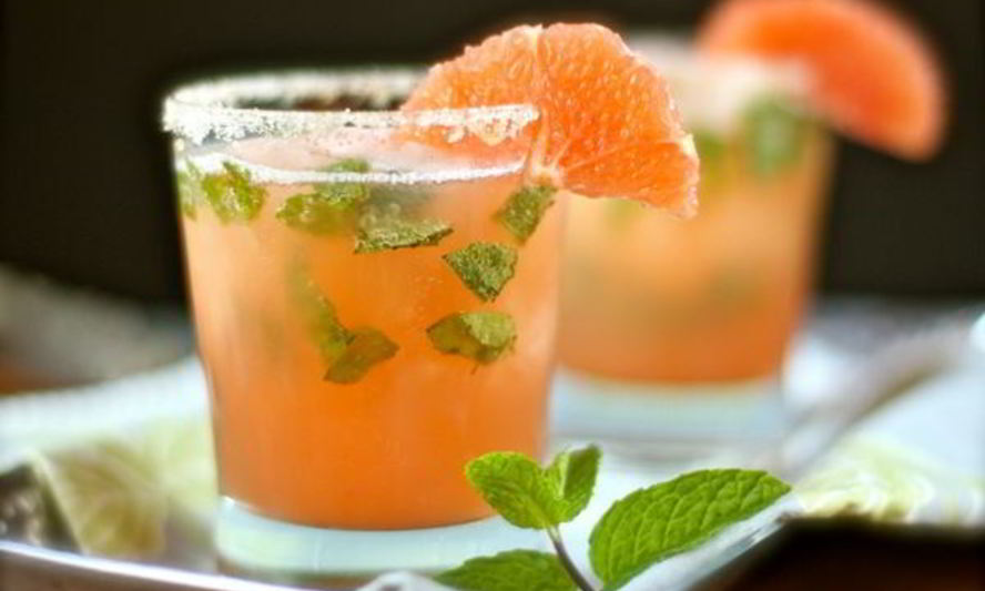 Рецепт быстрого грейпфрутово-мятный коктейль