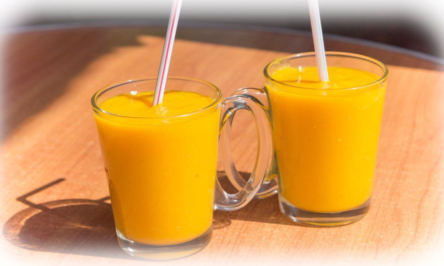 Рецепт фруктового манго-апельсиновый коктейль