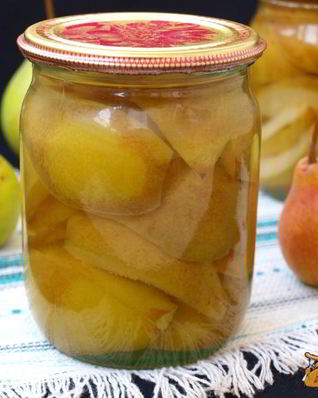 Груши консервированные в ванильном сиропе