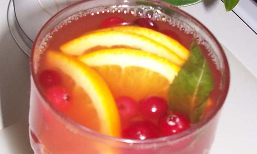 Рецепт клюквенно-апельсинового пунш