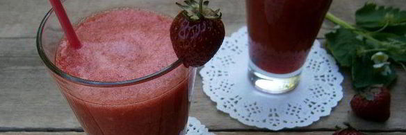 коктейль имбирная клубничка