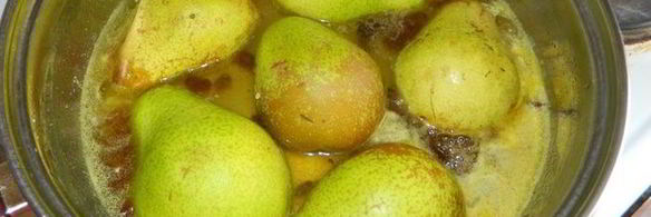 корзинки с грушами и апельсиновым сиропом