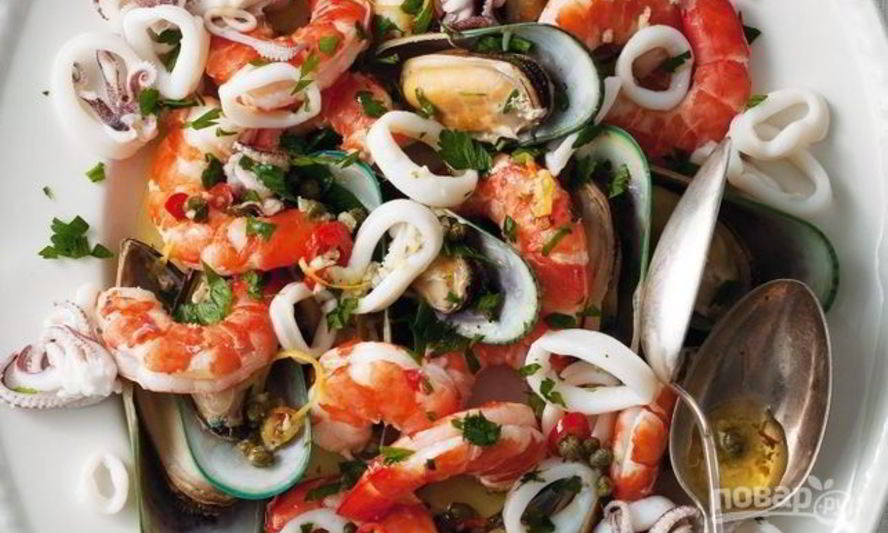 Рецепт морского коктейля в масле