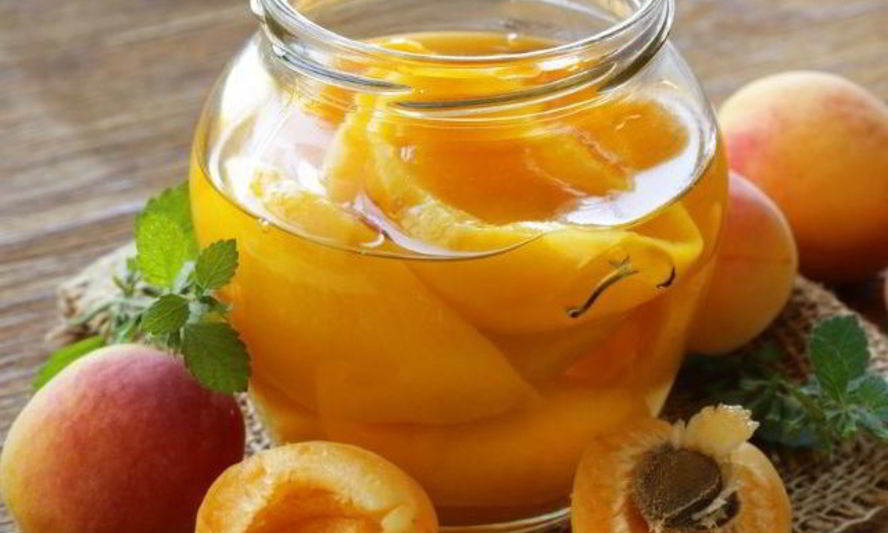 Рецепт персиков в сиропе с мятой