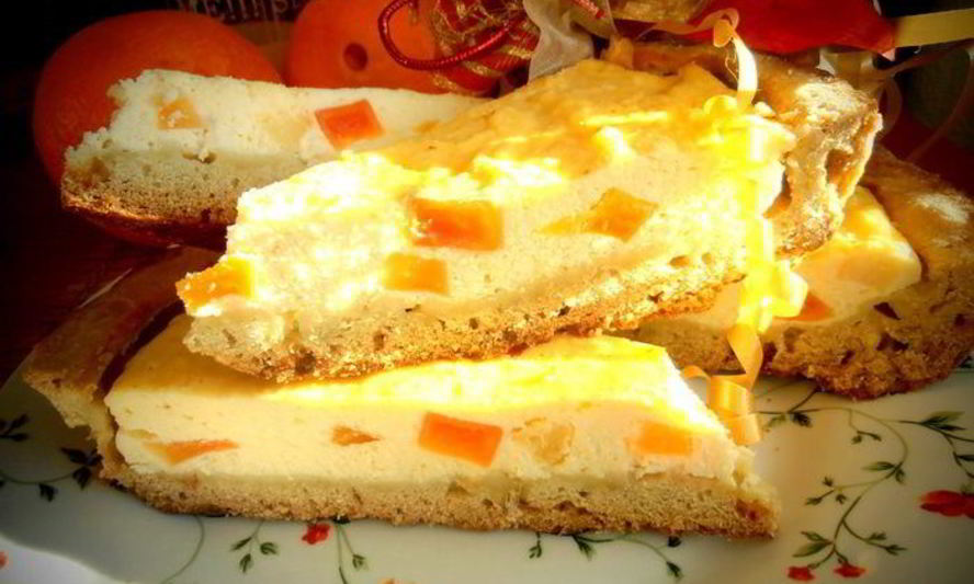 Рецепт утренней ватрушки фруктовый коктейль в творожке на песочном тесте