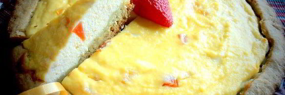 утренняя ватрушка фруктовый коктейль в творожке на песочном тесте