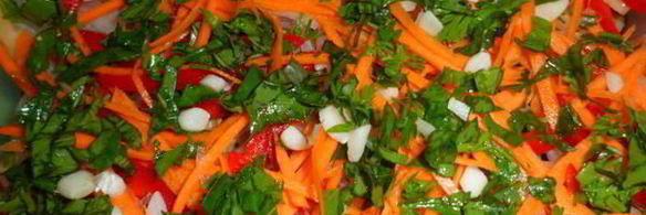 баклажаны с овощами в маринаде