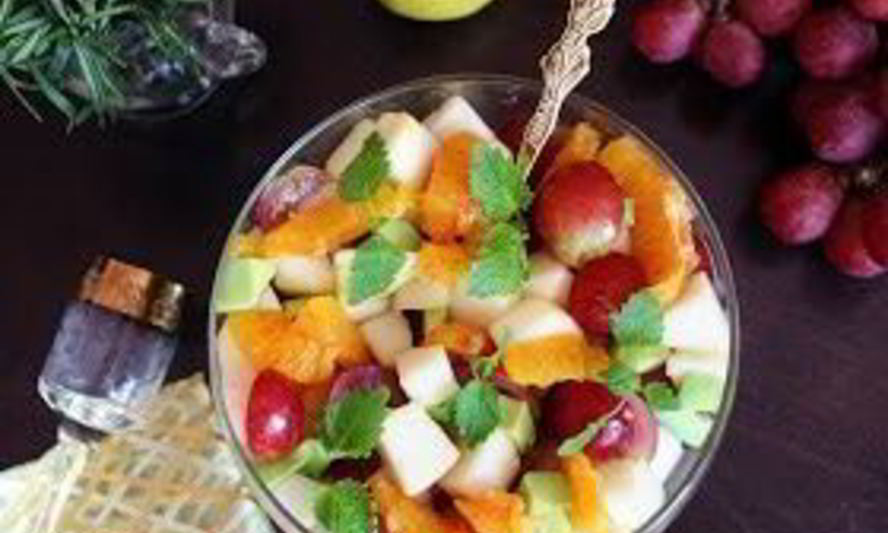 Рецепт фруктового салата с розмариновым медом