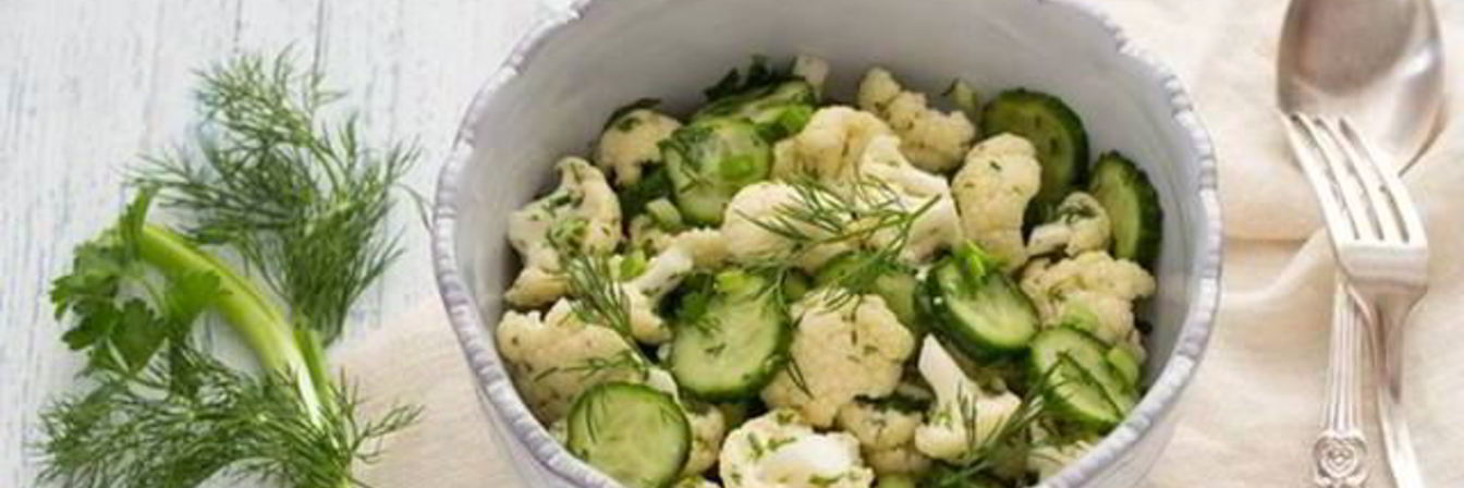 Легкий салат из цветной капусты