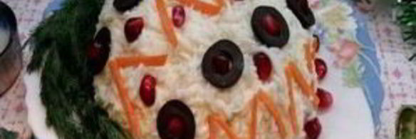 новогодний салат елочная игрушка