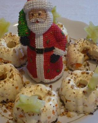 Порционный салат Снежные горки