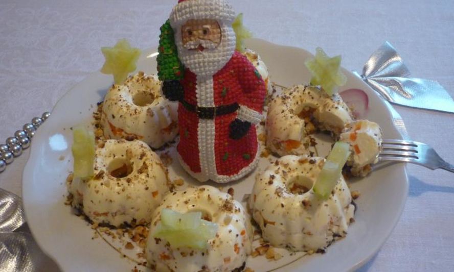 Рецепт порционного салата снежные горки