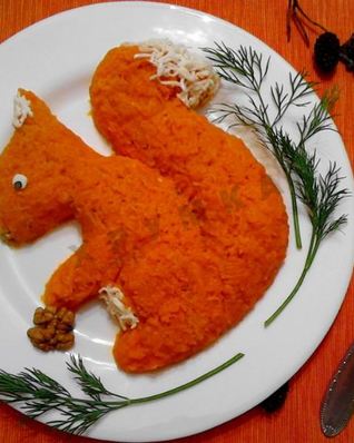 Салат Белочка с плавленным сыром