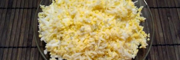 салат белочка с плавленным сыром