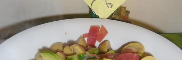 салат брюссельская капуста с хамоном и грибами