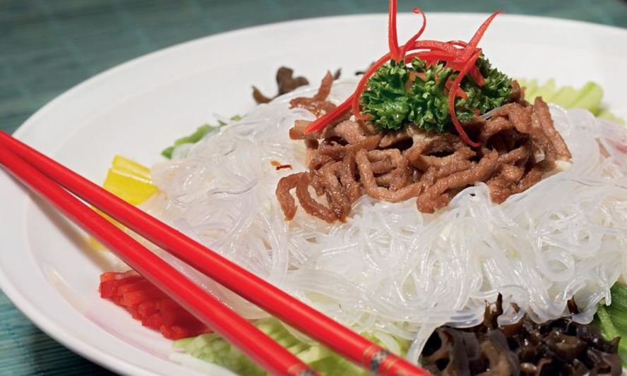 Рецепт салата фен су из тонкой рисовой лапши