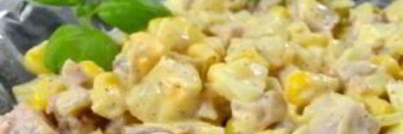 салат из копченой курицы и ананаса