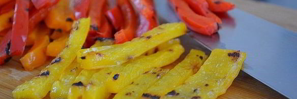 салат из овощей-гриль с моцареллой