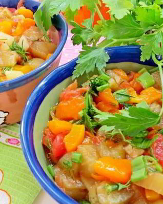 Салат из печеных овощей