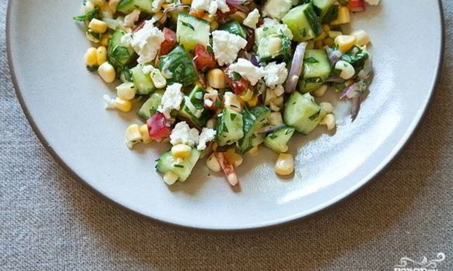 Рецепт салата из сладкой кукурузы