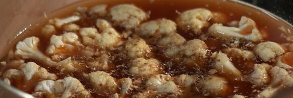 салат из сырой цветной капусты и цветная капуста по-корейски